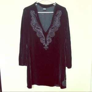 Daslu Black Velvet Tunic